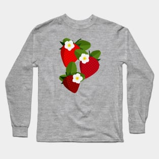 Strawberries and blossoms Long Sleeve T-Shirt